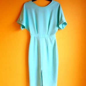 Nice cockatiel midi dress turquoise color